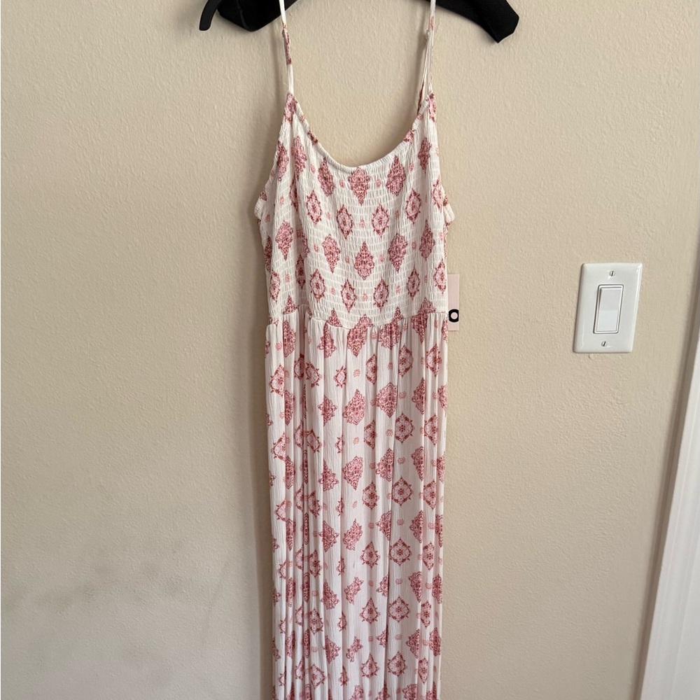 Peach and Cream Maxi Dress